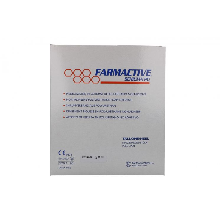 Farmactive Schiuma Pu Sterile Per Tallone 10cm x 13cm 5 Pezzi